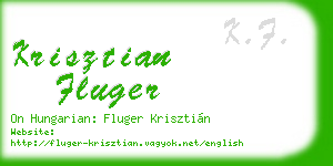 krisztian fluger business card